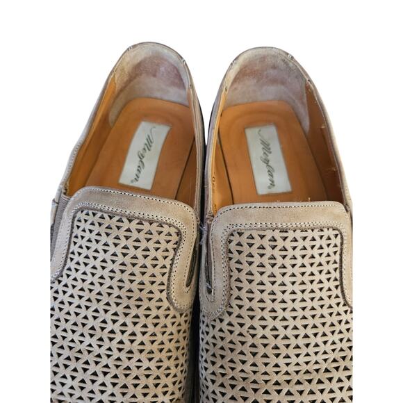 Mezlan Suede Puerto Cut Out Natural Beige Preppy Academia Loafers 9.5 EUC main image 10